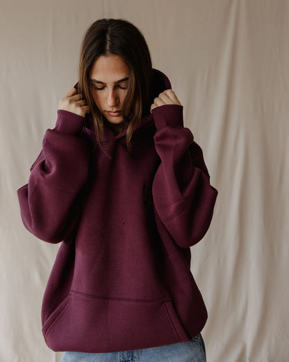 Sudadera con Capucha Palma Burdeos