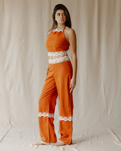 Set di biancheria Bloom in arancione