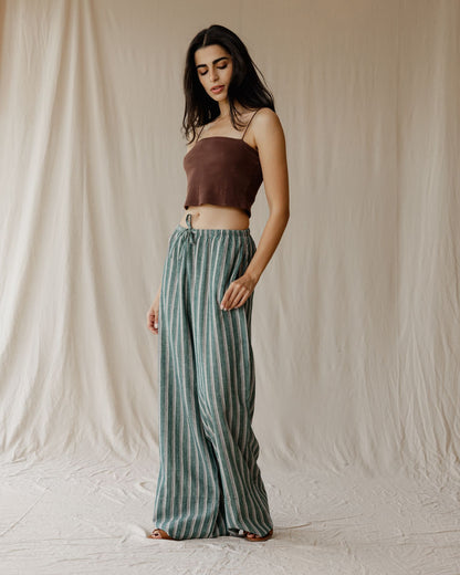Pantalones Linen Moss Drift