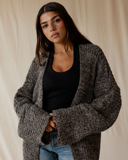 Mara Black Knit Cardigan