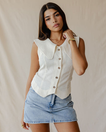 Liora Off-White Vest
