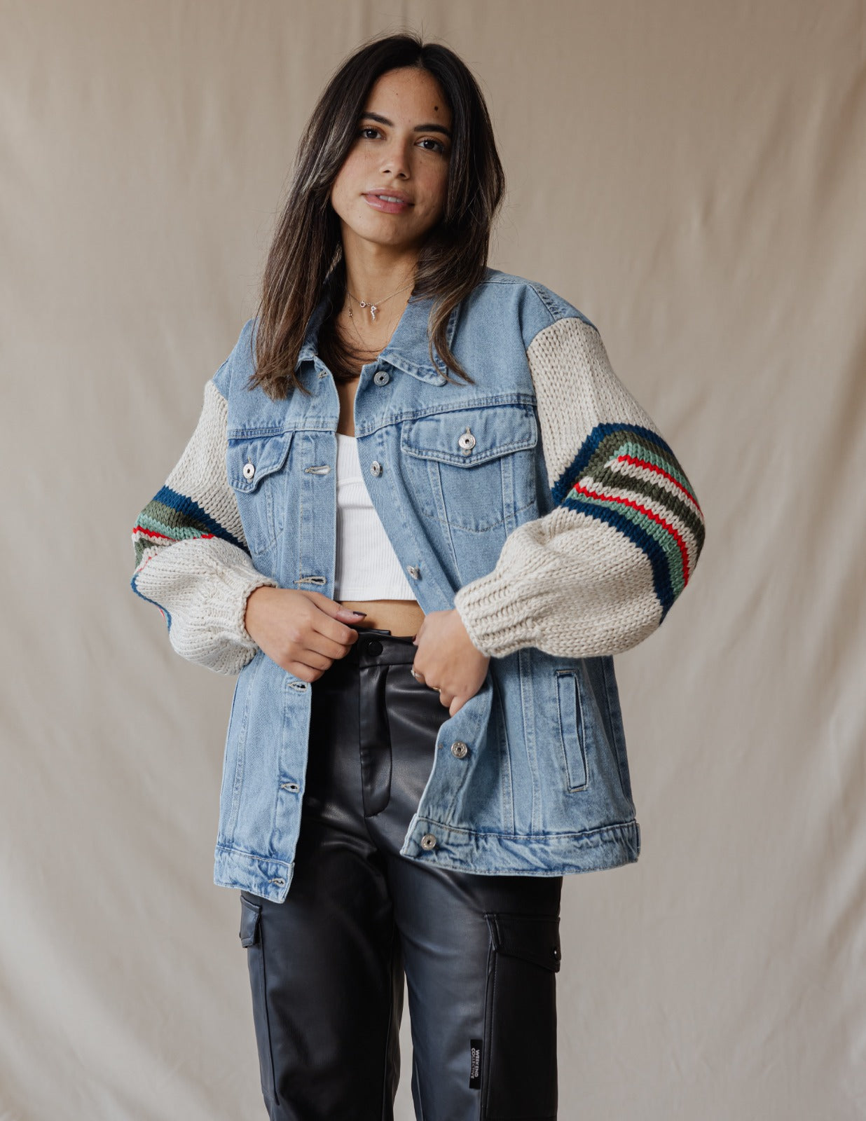 Giacca in denim Ace Trico X verde
