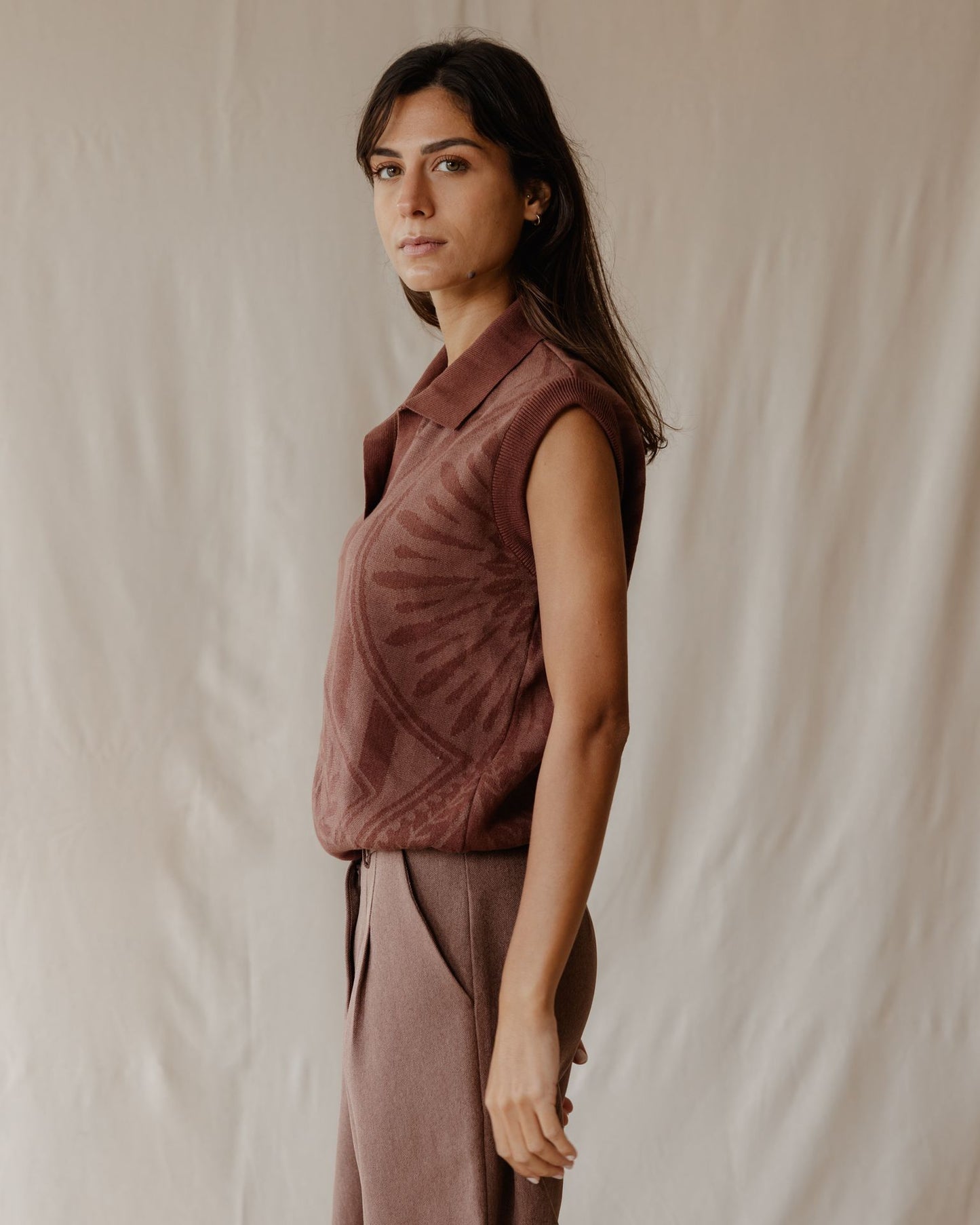 Chestnut Knit Vest