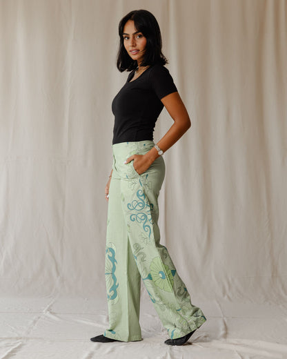Sage Petal Muse Linen Pants