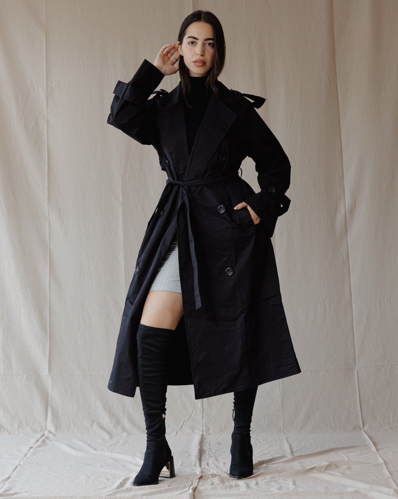 Trench Relax Fit Nero