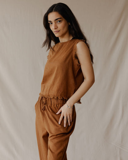 The Island Linen Set Camel