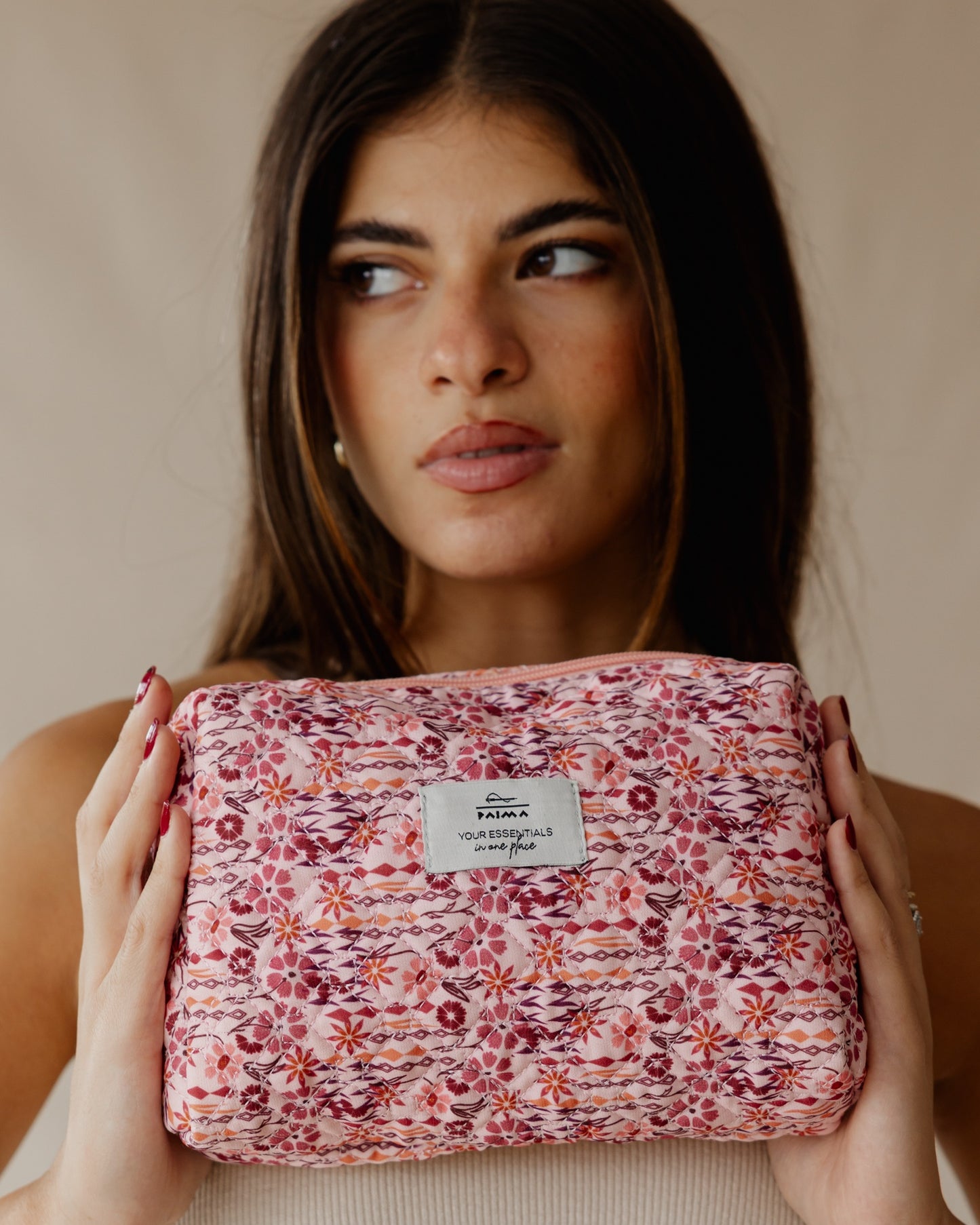 Pink Garden Makeup Bag