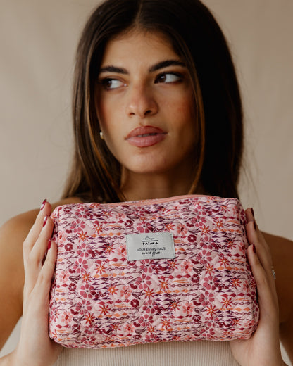 Pink Garden Makeup Bag