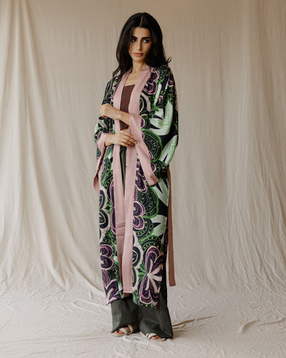 Kimono Emerald Bloom