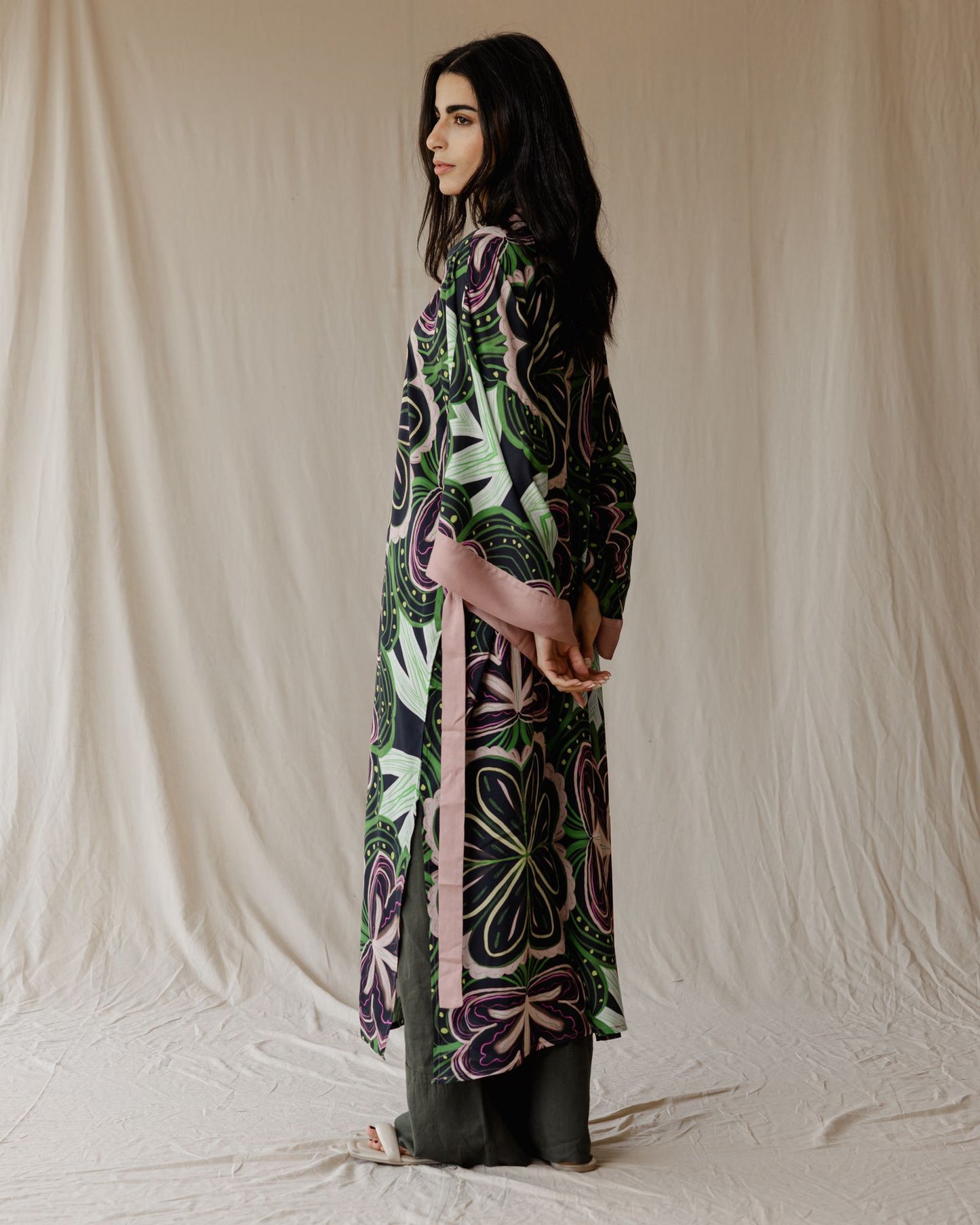 Kimono Emerald Bloom