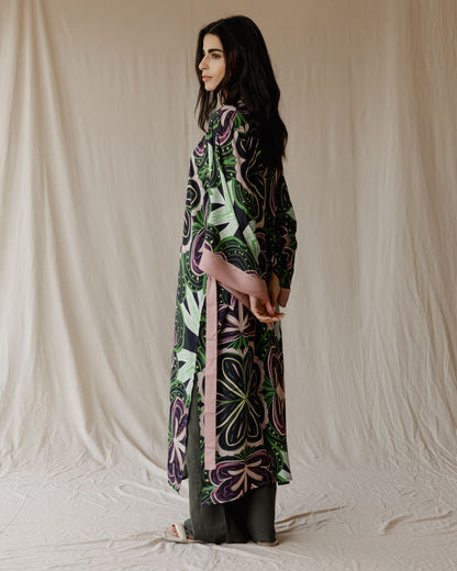 Kimono Emerald Bloom