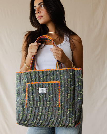 Birds Of A Feather Quilted Tote Bag