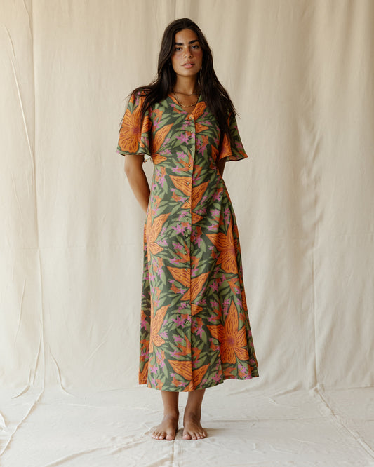 Botanical Garden Dress In Green