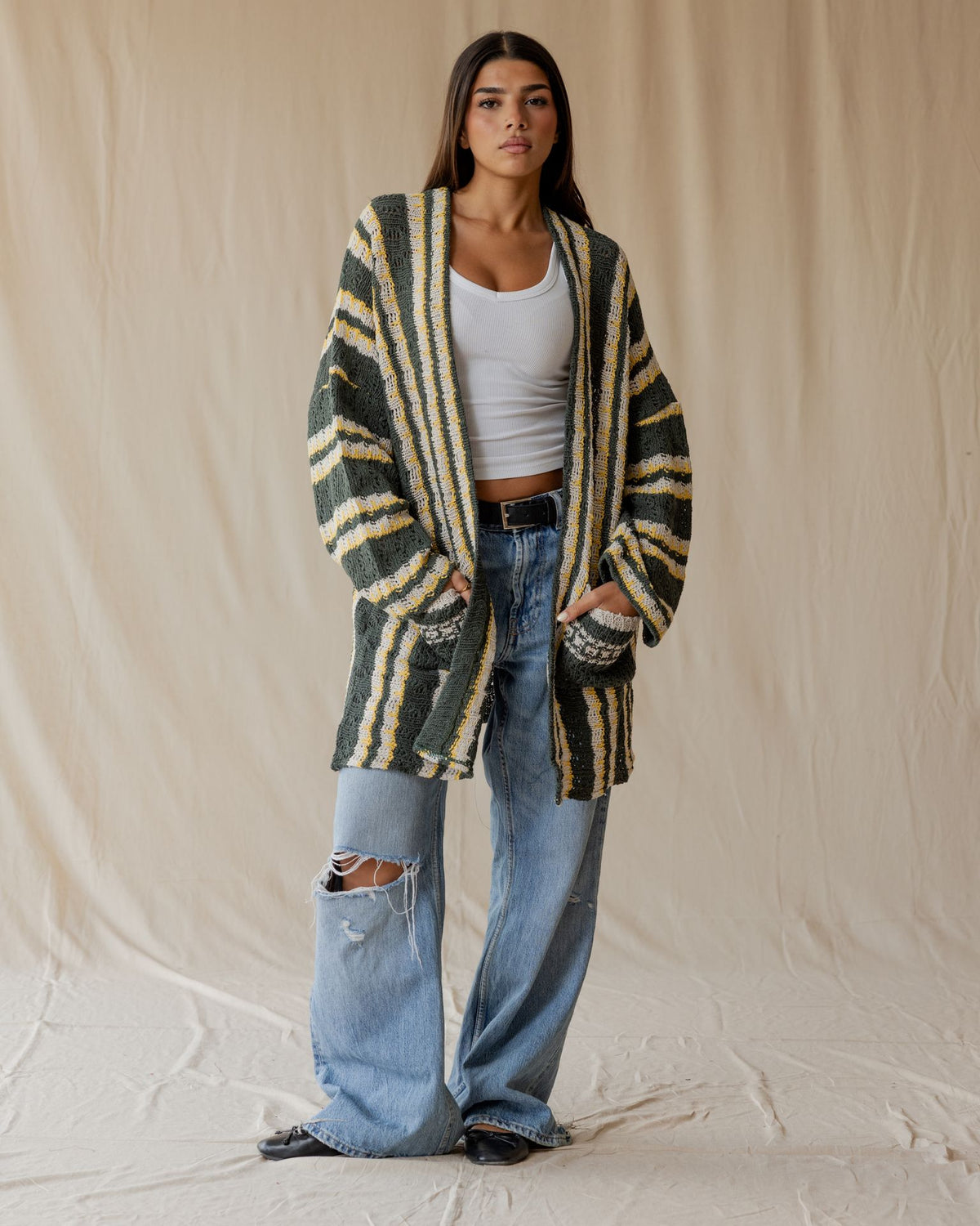 Olive Honey Pop Cardigan