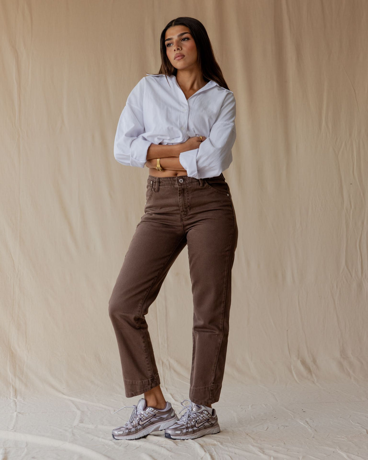 Sora Brown Denim Pants