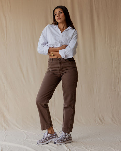 Sora Brown Denim Pants
