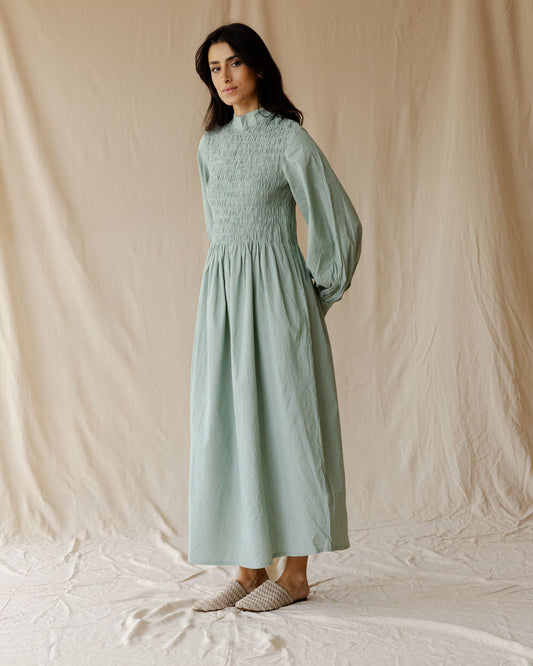 Ganni Green Stripe Dress