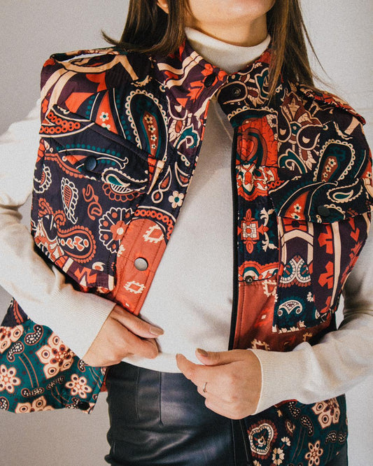 Gilet trapuntato Tangled Vines