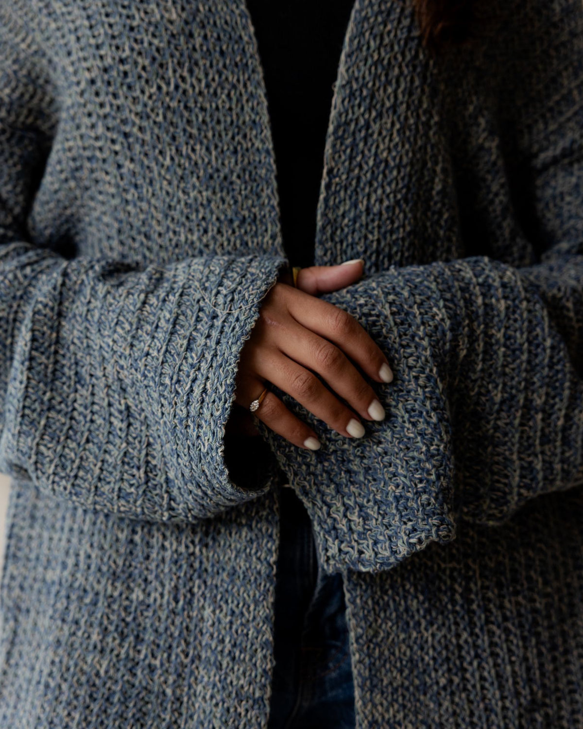 Mara Grey Knit Cardigan