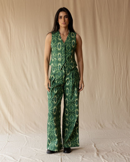 Moons Cotton Pants Green