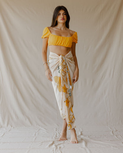 Golden Petal Muse Sarong