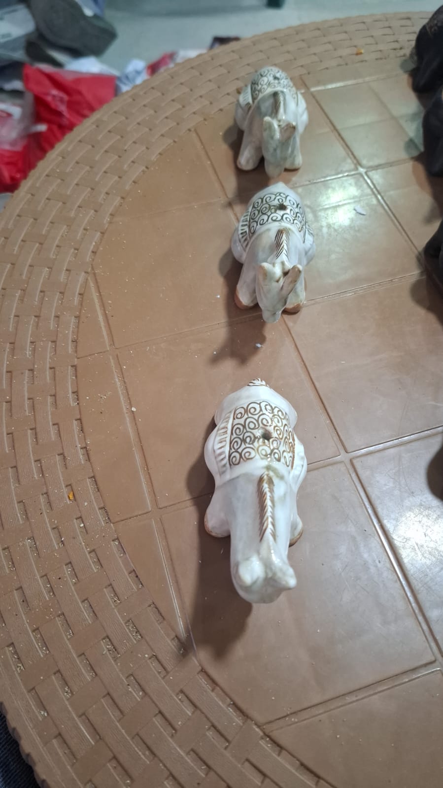 Handcrafted White Donkey Figurine