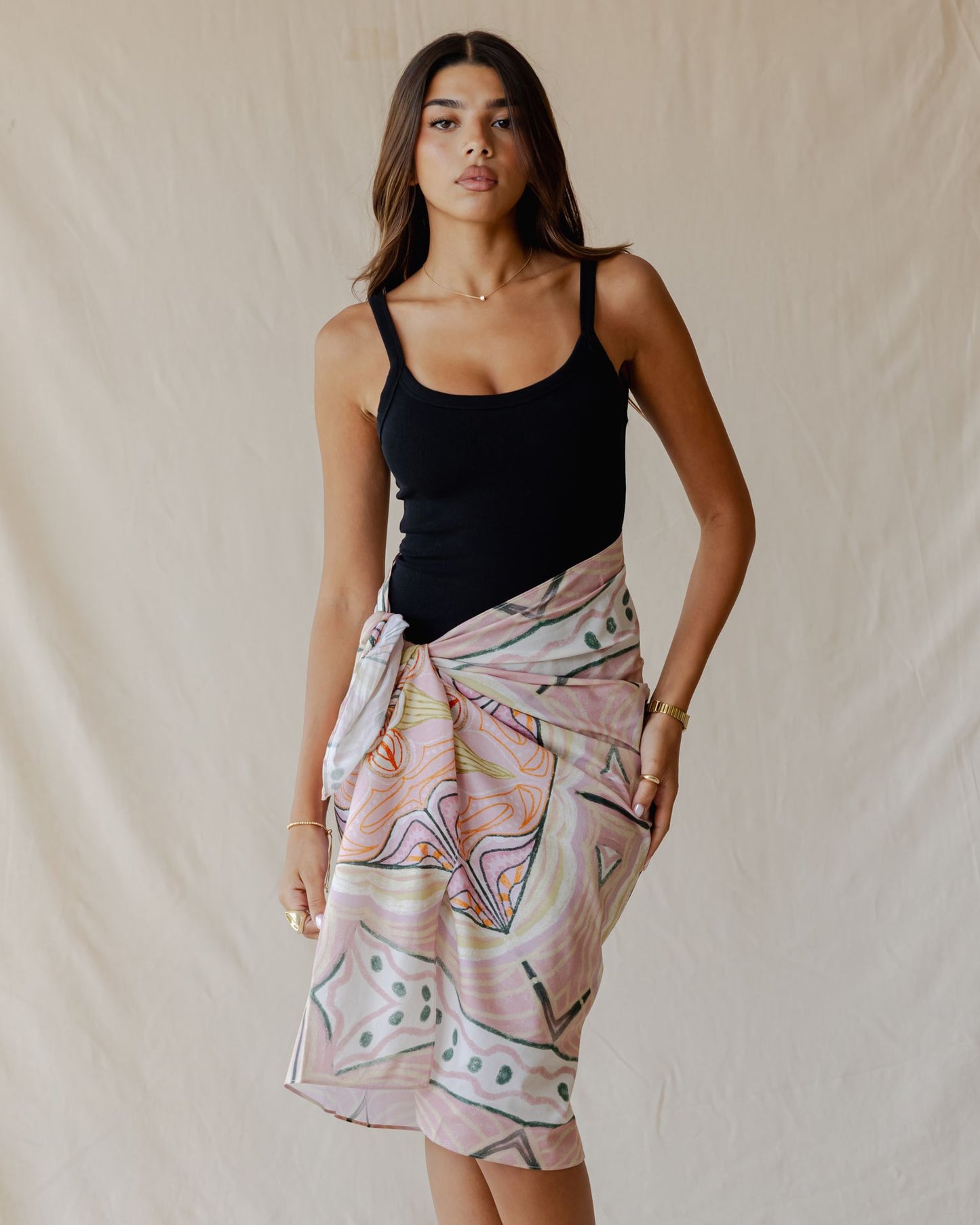 Blush Mosaic Voile Wrap