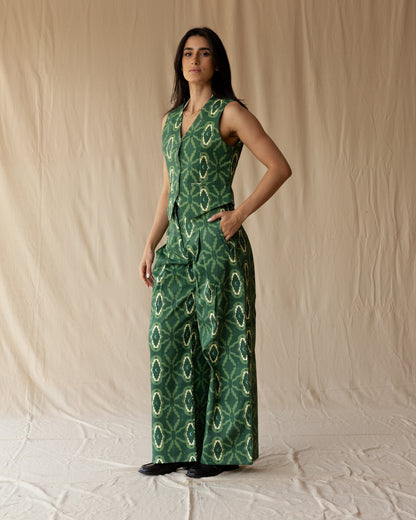 Moons Cotton Pants Green
