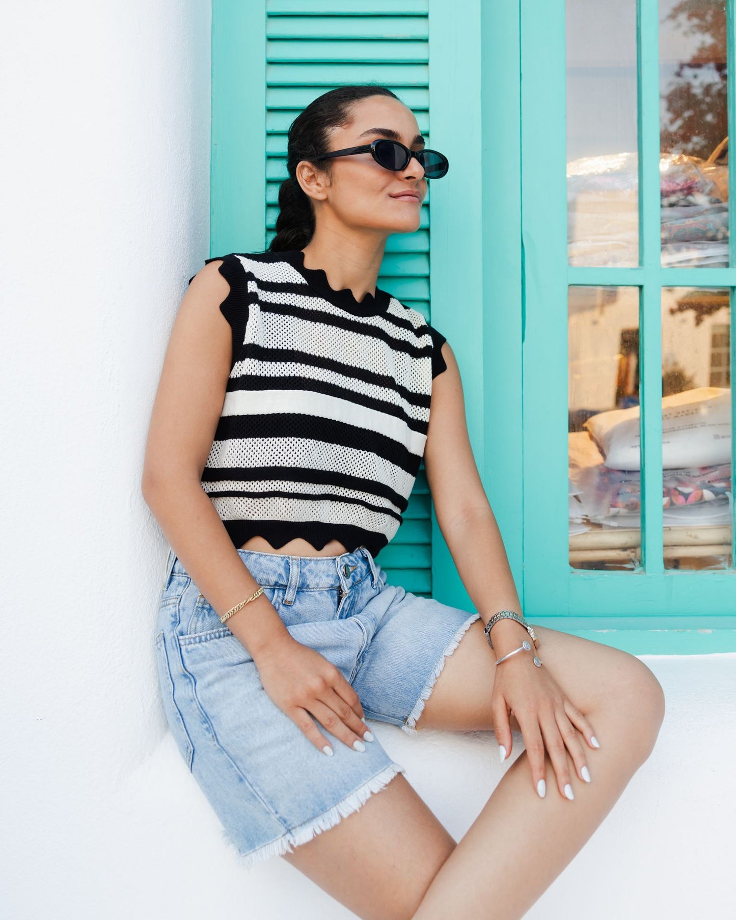 Onyx Swirl Knit Top