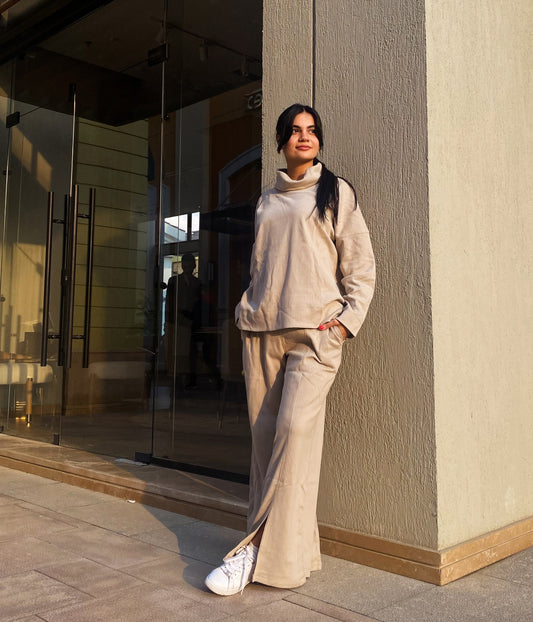 Conjunto Comfort Ribbed Beige