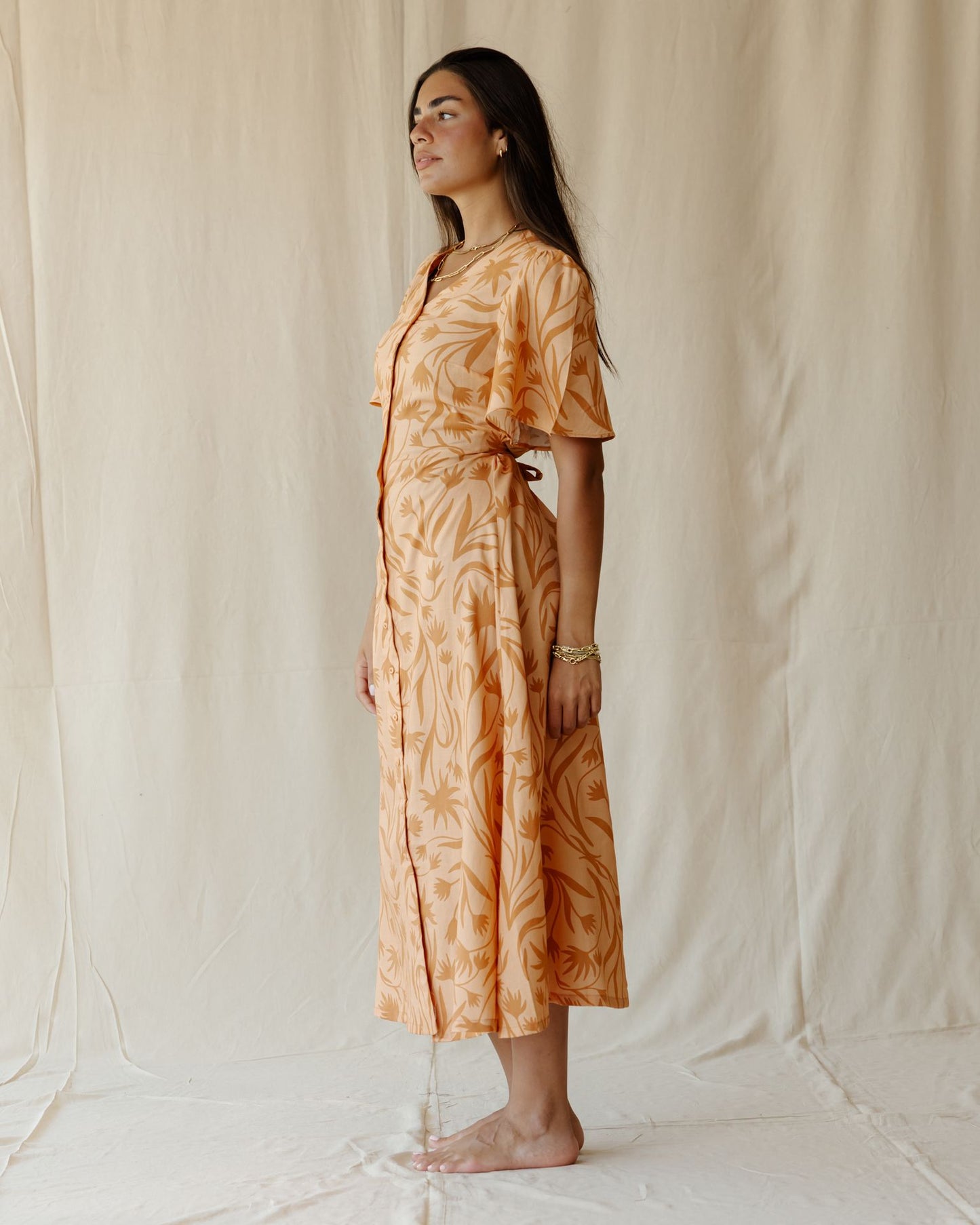 Wilderness Dress In Orange