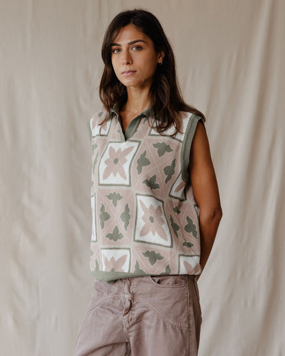 Dusty Rose Mosaic Vest