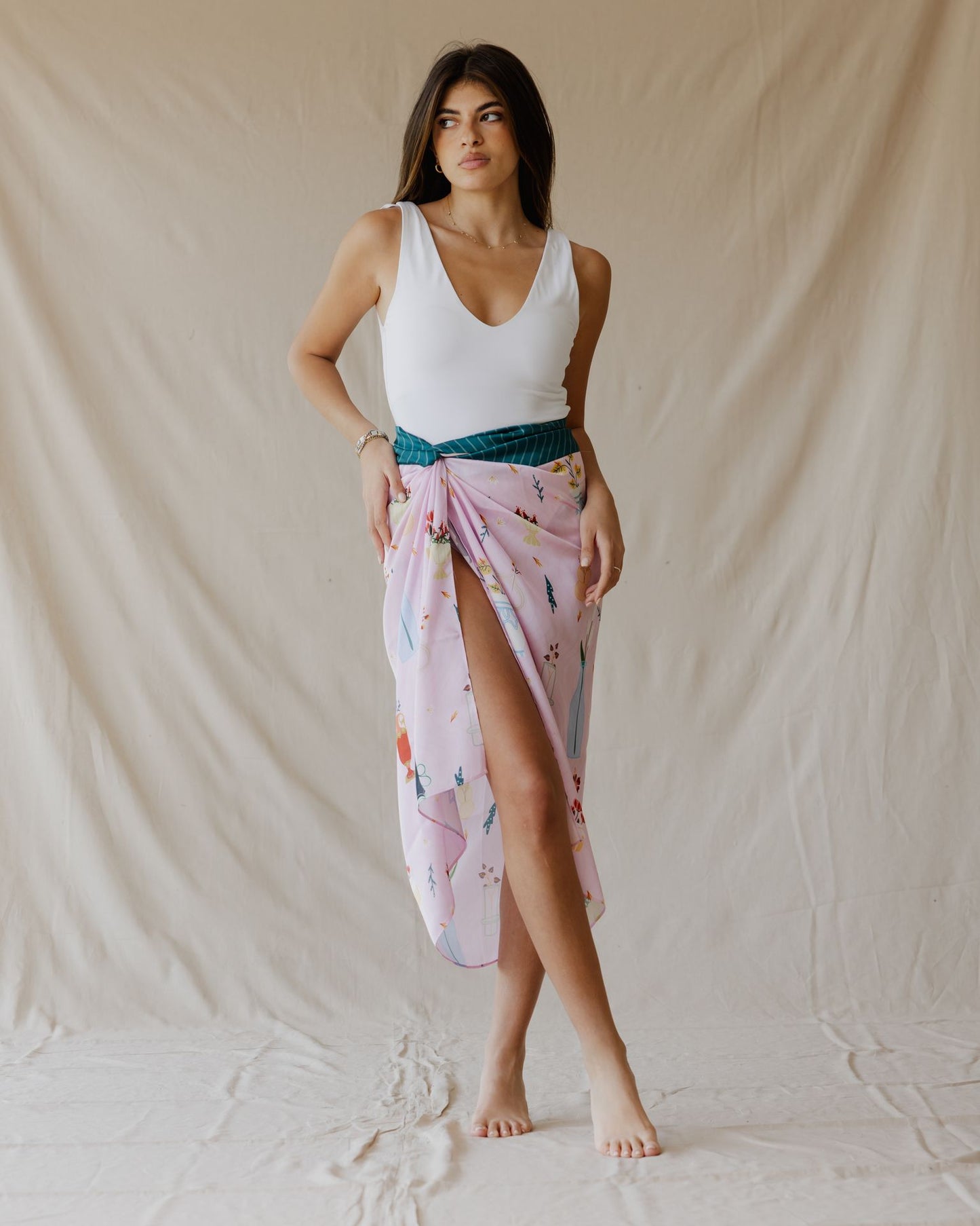 Botanical Daydream Sarong Rosa