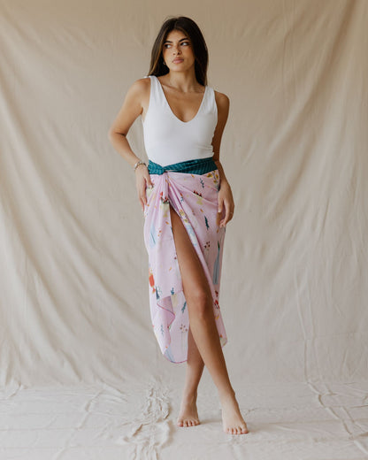 Botanical Daydream Sarong Rosa