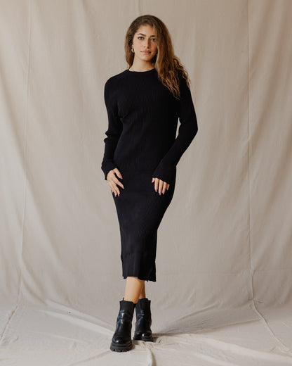 Abito in maglia audace nero