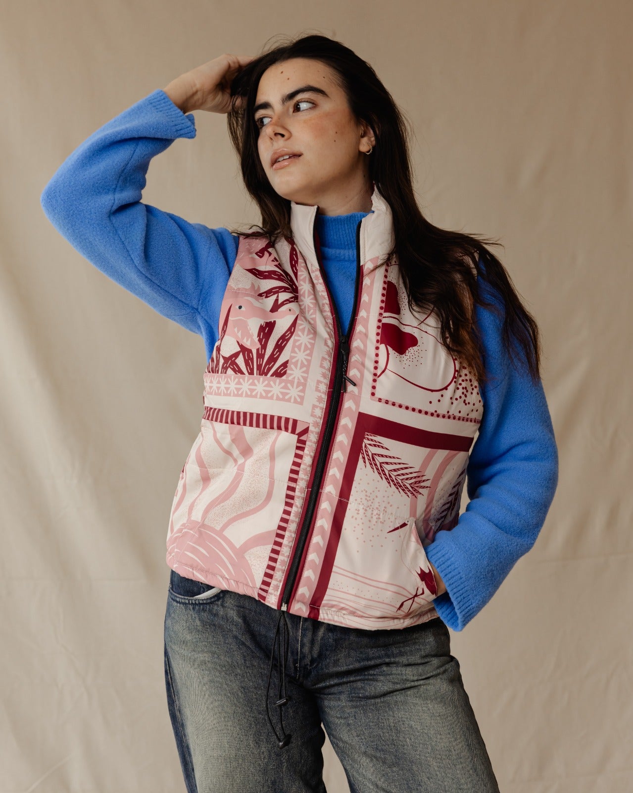 Chaleco impermeable Cairo Breeze en color crema