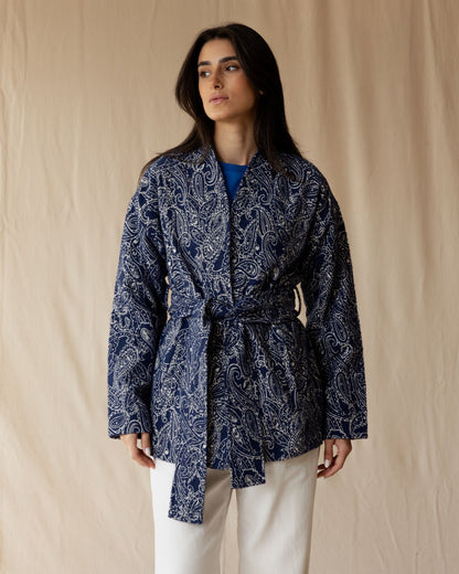 Royal Blue Paisley Jacket