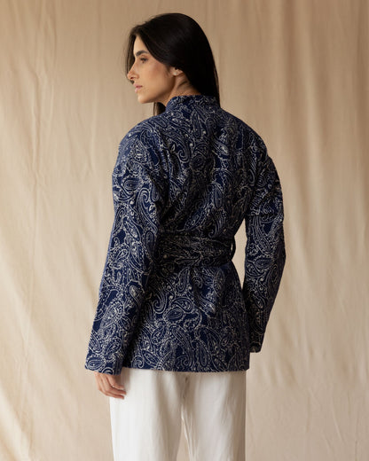 Royal Blue Paisley Jacket