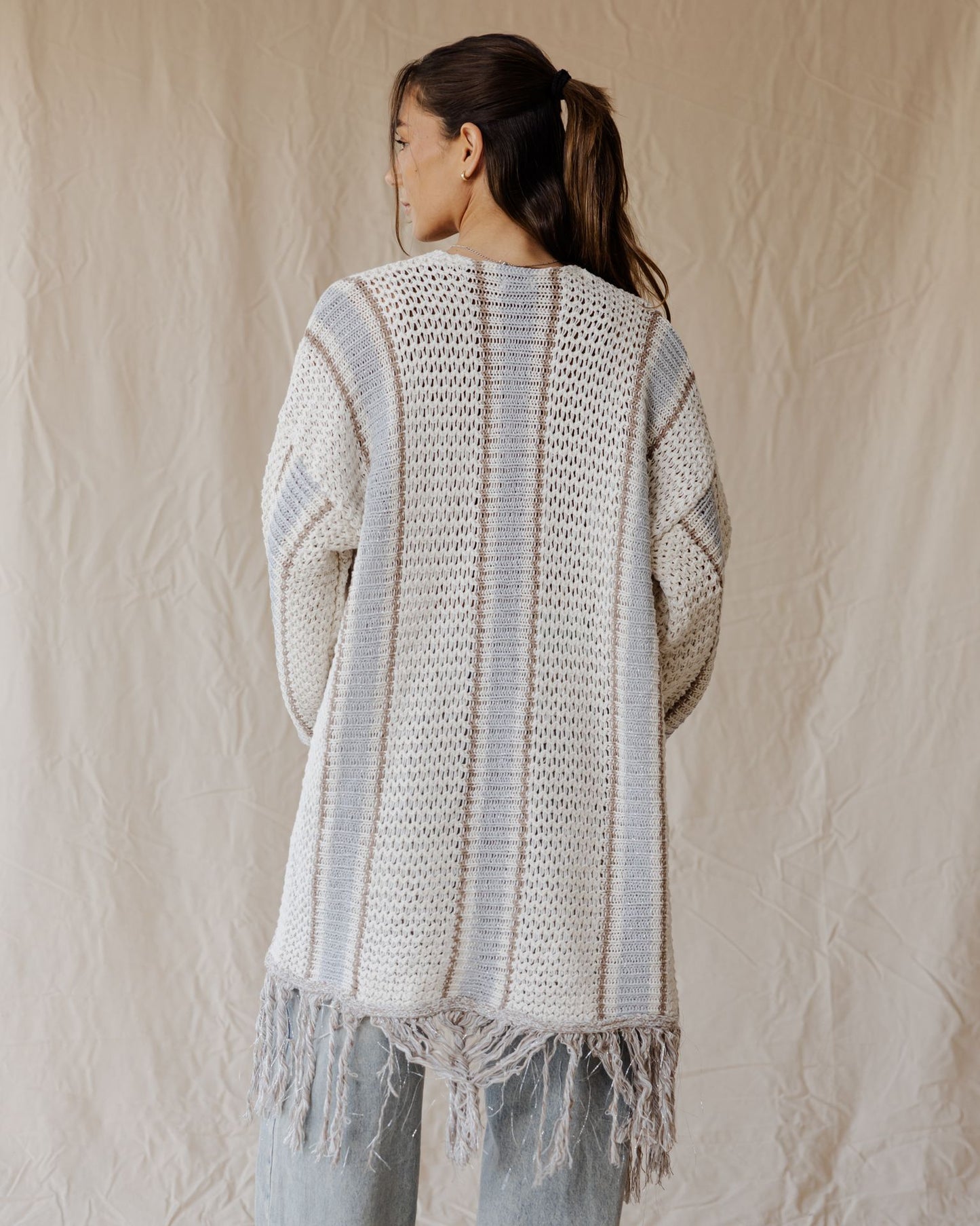 Cardigan Frost Fringe