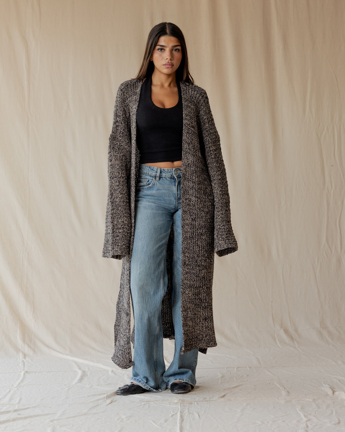 Mara Black Knit Cardigan