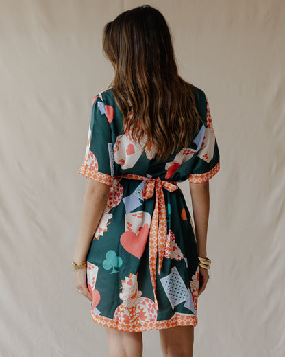 Hearts On Deck Satin Shirt Dress