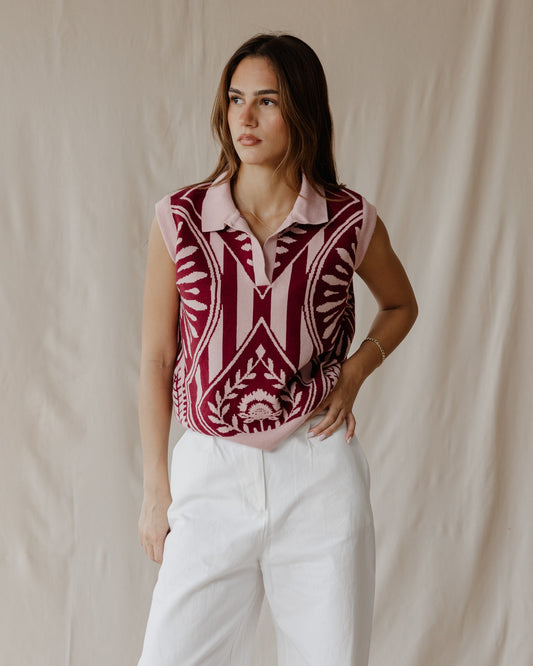 Rosewood Knit Vest