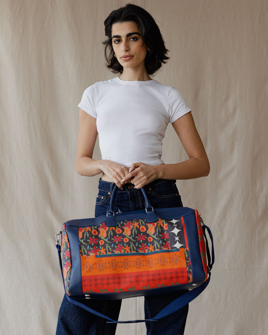 Red Blossoms Duffle Bag