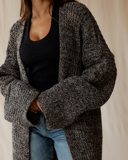Mara Black Knit Cardigan