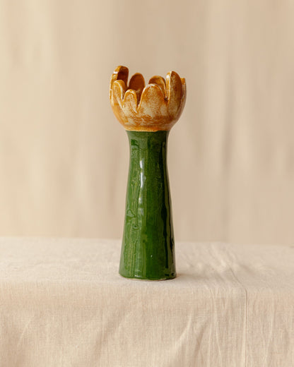 Aura Yellow Candle Holder
