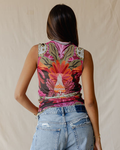 Hickory Sundrift Sleeveless Mesh Top