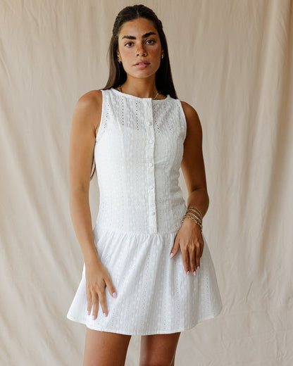 Ivory Picnic Mini Dress