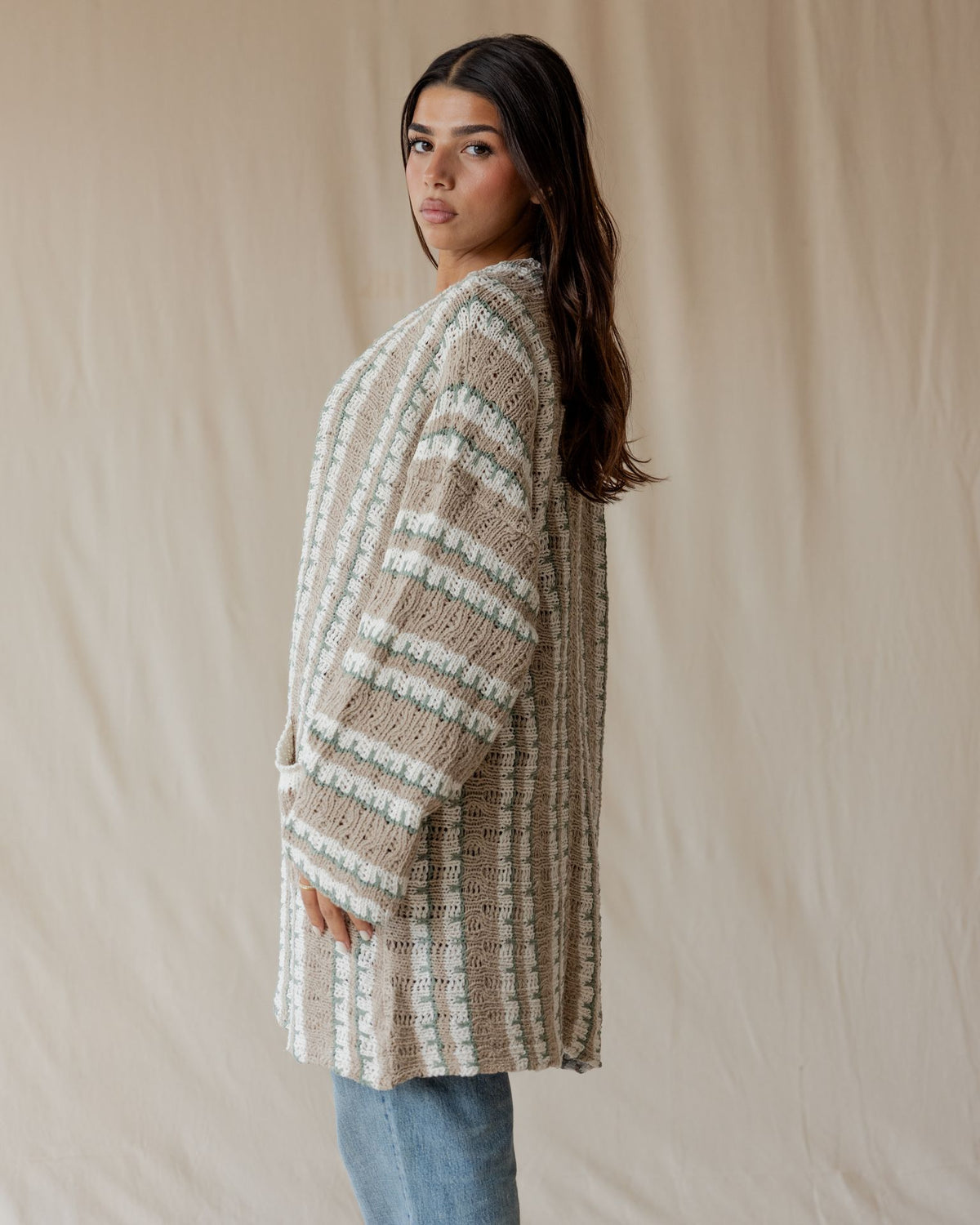 Oat Sand Pop Cardigan