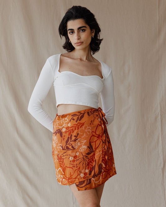 Minifalda cruzada Sunset Serenade