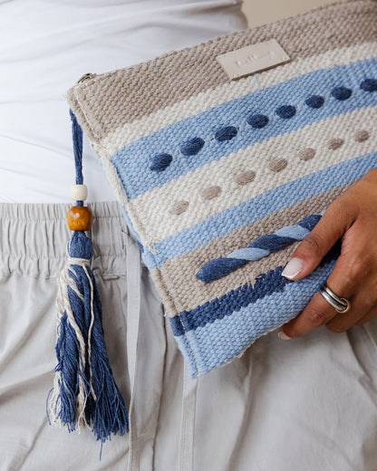 Terra Weave Blue Pouch